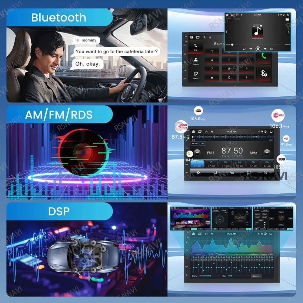 Android 15 Car Radio For Suzuki Swift 2003-2010 Multimedia Head Unit Autoradio DSP Viedo Player BT DVD 5G WIFI GPS 4G LTE QLED