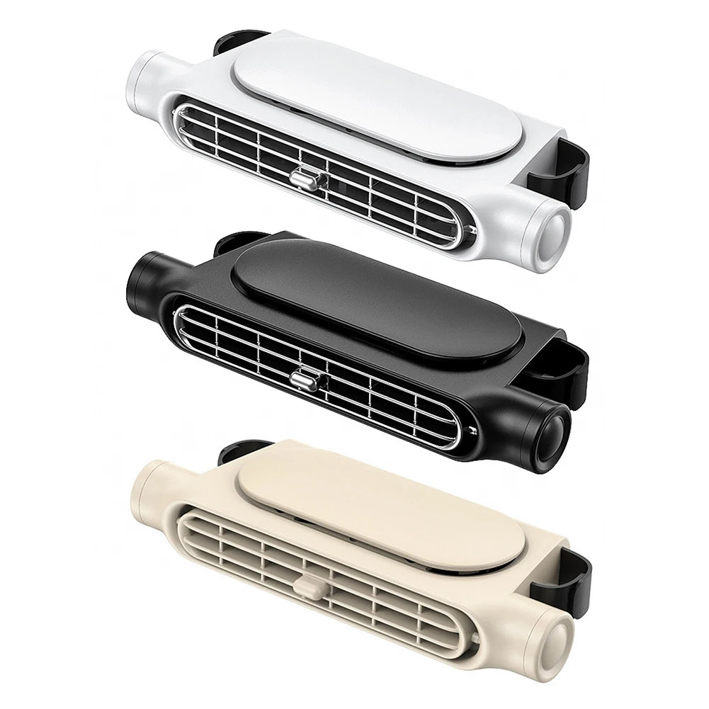 Portable Car Seat Fan 3 Speeds Adjustable Car Headrest Cooling Air Fan USB Powered Air Cooling Fan for Front Rear Seat Passenger