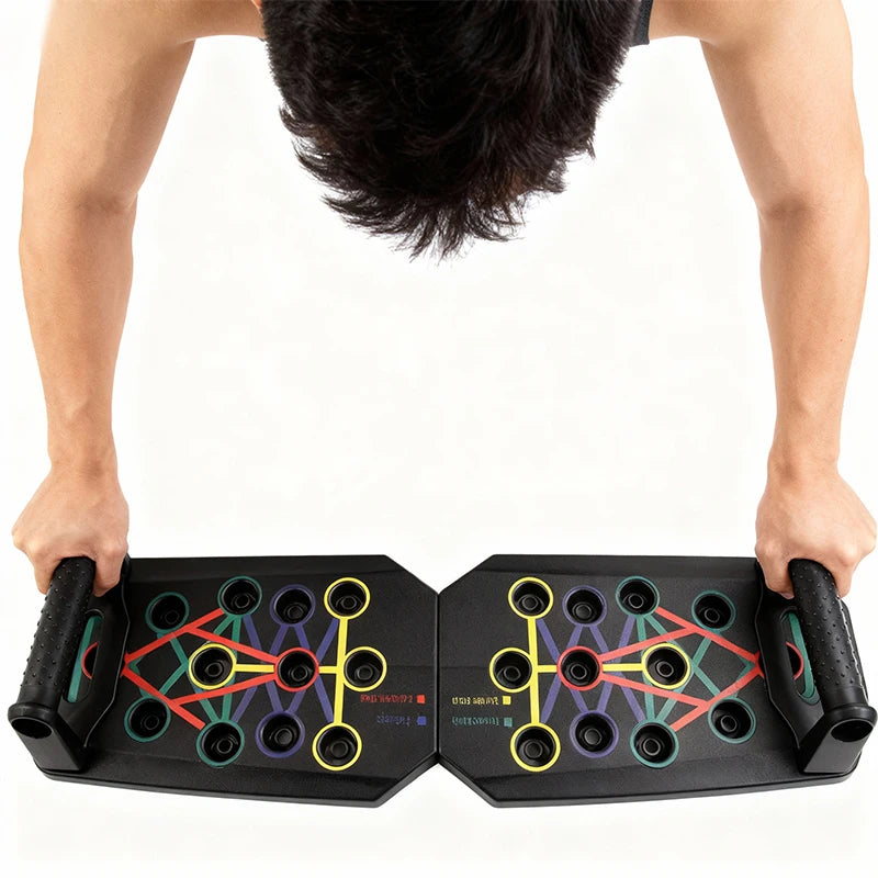 Portable Foldable Push-up Board Set With Handles Multifunctional Fitness Equipment For Chest Abdomen Arms Back Training