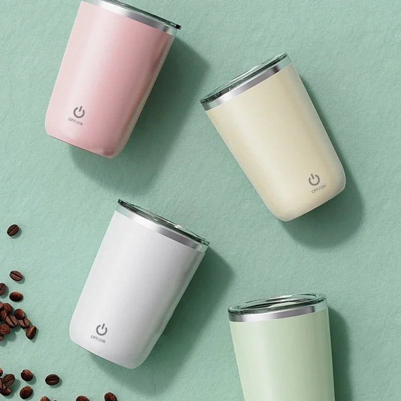 Automatic Coffee Stirring Mug Rechargeable Milk Mixing Cup Electric Stainless Steel Lazy Rotating Mug Magnetic Stirring Cup