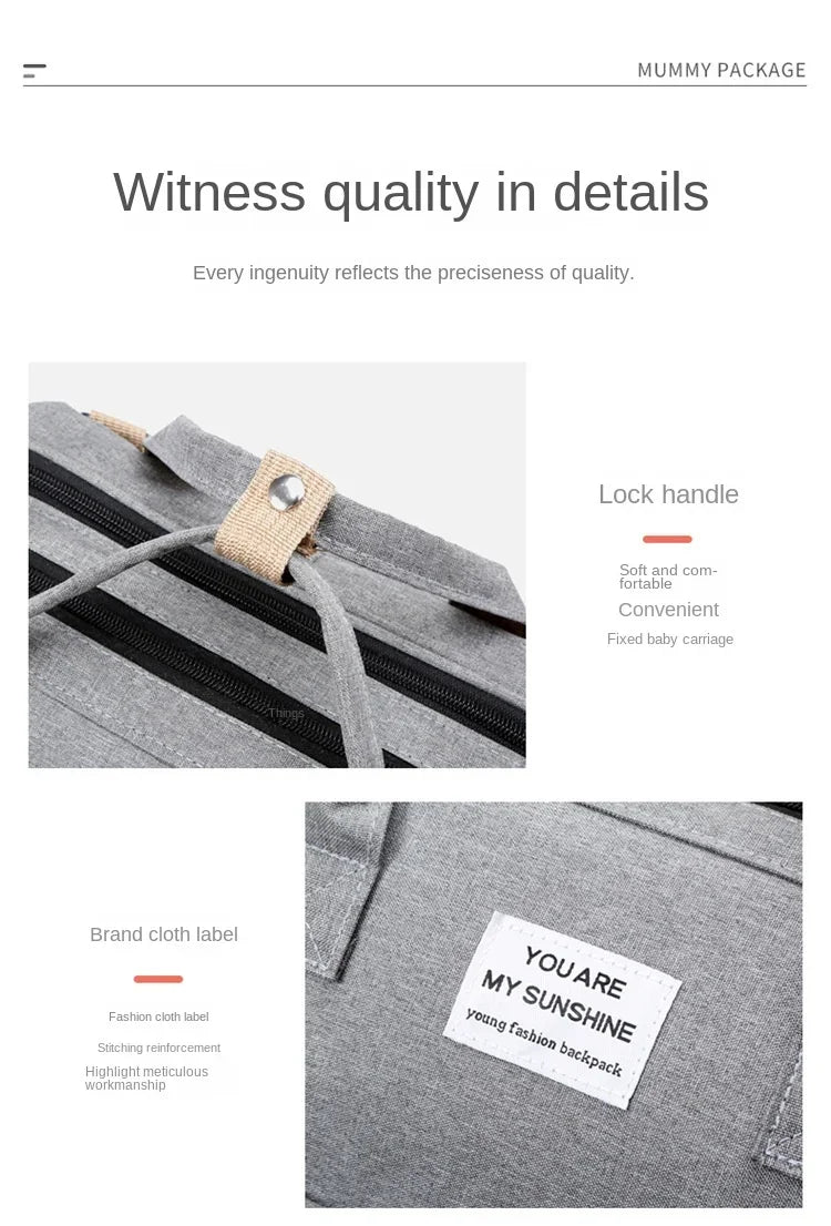 Mommy Diaper Bags Baby Bed Mother Large Capacity Nappy Milk Bottle Backpacks with Changing Mat Convenient Baby Nursing Bags