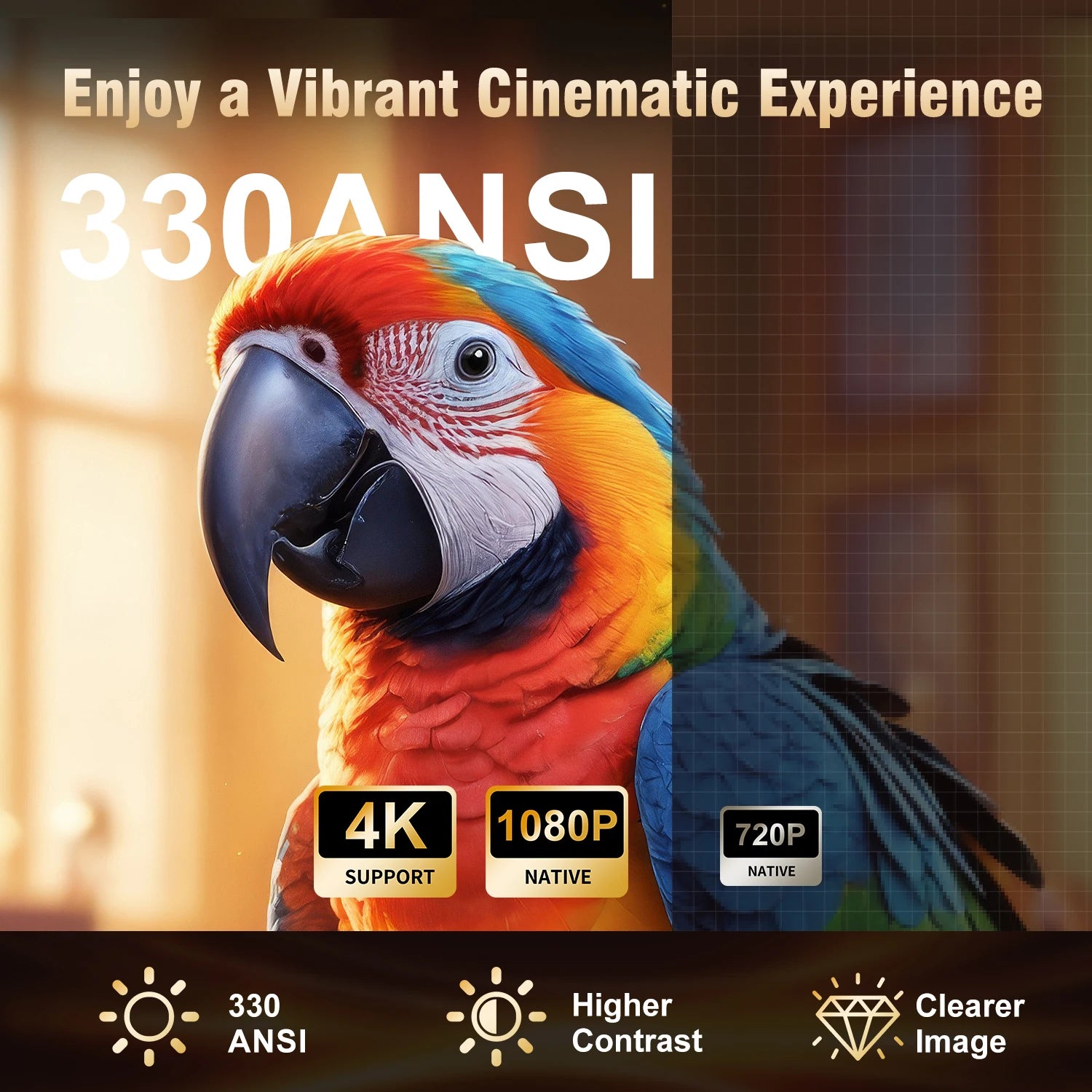 Magcubic HY310 Mini Projector Auto Focus 4K Native 1080P 330ANSI Android11 5W Speaker Air Mouse Voice Assistant Upgrated HY300