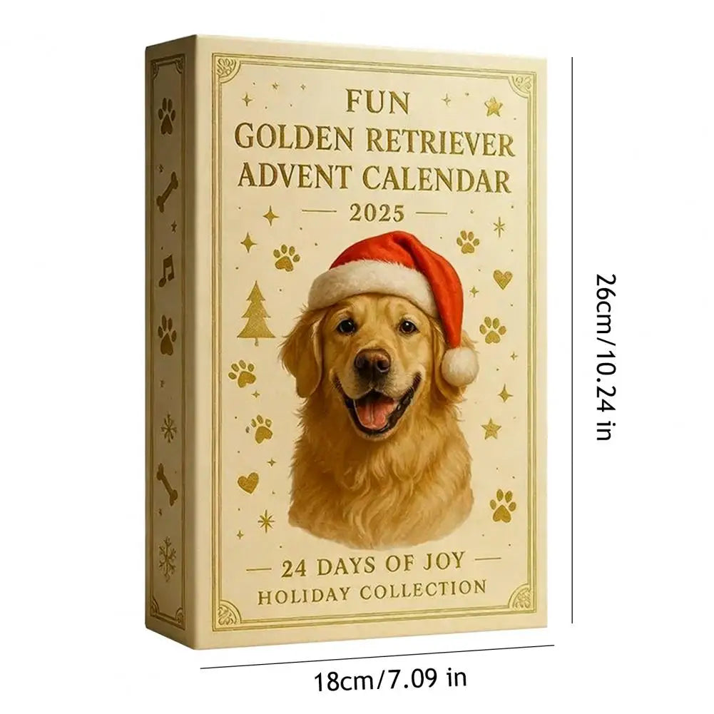 Christmas Dog Advent Calendar Acrylic Christmas Advent Calendar 2025 Retriever Dog Advent Calendar Ornaments Festive for 24-day