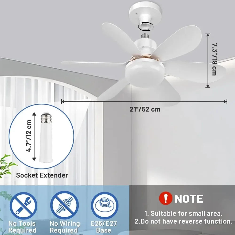 40W Ceiling Fan Lighting Dimmable Light Color Temperature Modern Ceiling Mount Remote Control Smart E27 Led Ceiling Fan Light