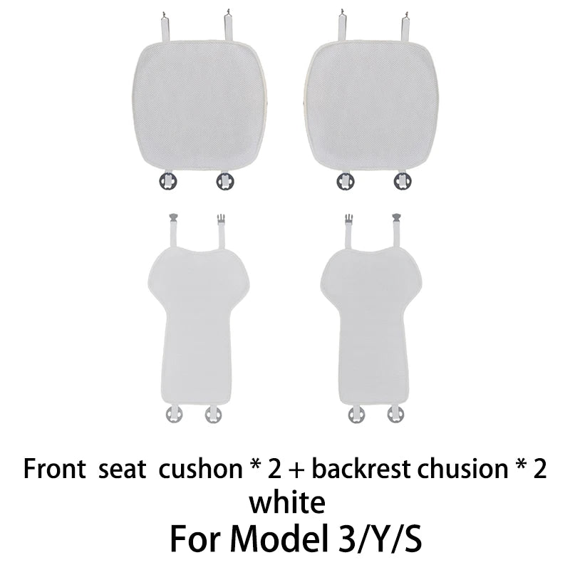 OULEX Car Seat Cover Cushion For Tesla Model 3/Model Y 2019-2025 Ice Silk Seat Cover breathable seat car Interior accessories