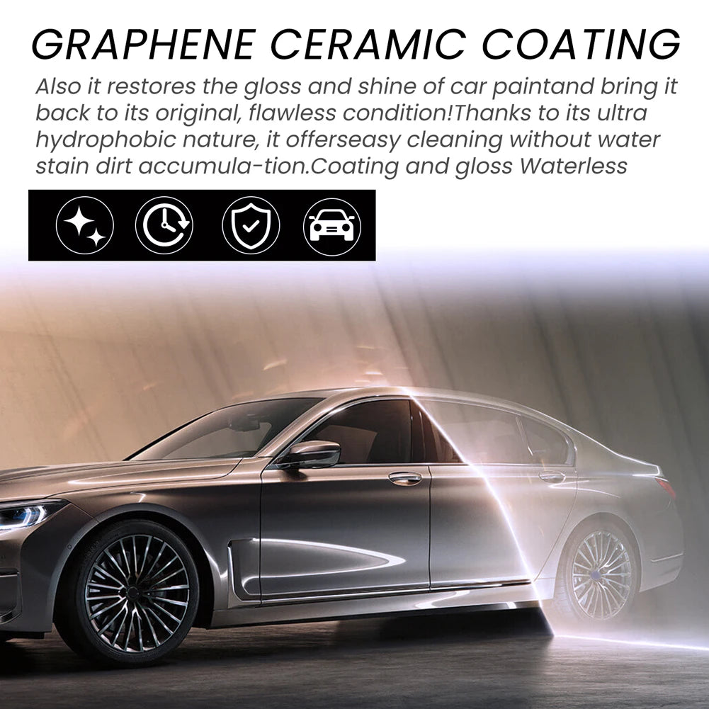 70ml Car Graphene Ceramic Coating Hardness Car Detailing Coating Polishing Liquid Hydrophobic Glass Plated Crystal Car Accessory