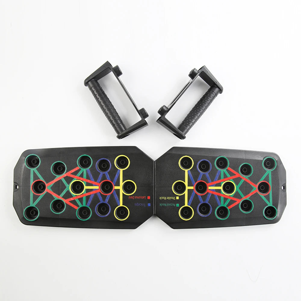 Portable Foldable Push-up Board Set With Handles Multifunctional Fitness Equipment For Chest Abdomen Arms Back Training