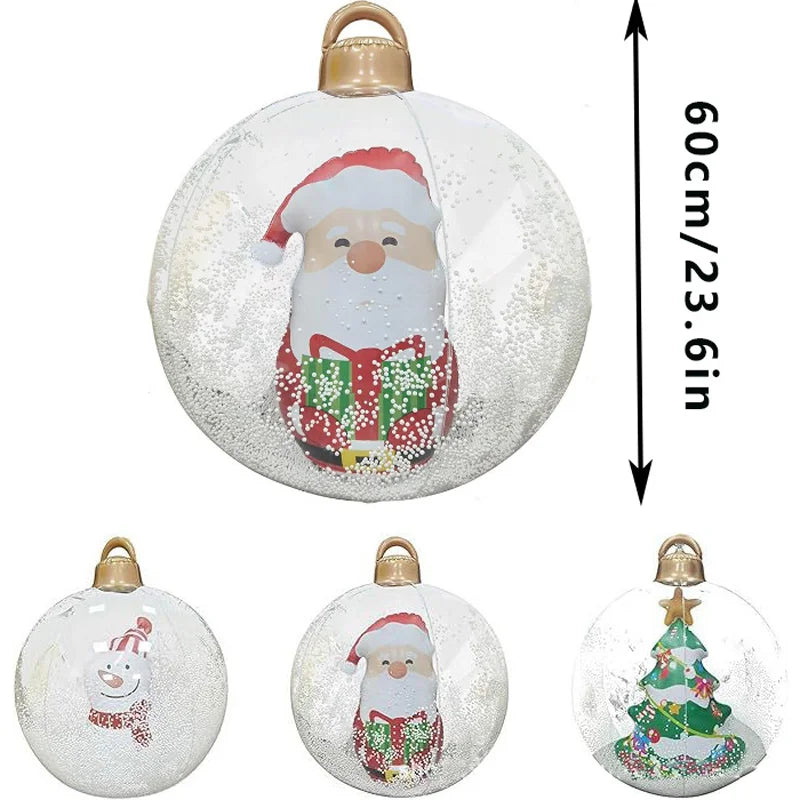 Christmas Inflatable Luminous LED Transparent Ball Decoration Outdoor Indoor Hanging Decor Giant Light Glow Large Balls Balloon