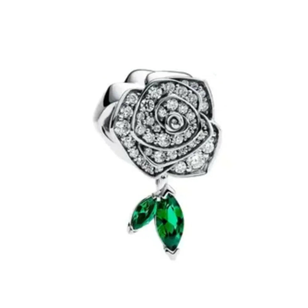 Hot Selling 925 Silver House,Rose BeadSailboat Pendant Suitable for European Original Bracelet DIY Accessories Exquisite Jewelry