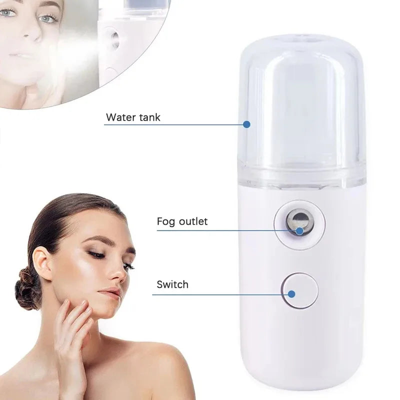 30ml Mini Humidifier For Car Home Office Portable Rechargeable Small Wireless Personal Face Sprayer Cool Mist Maker Humidifier