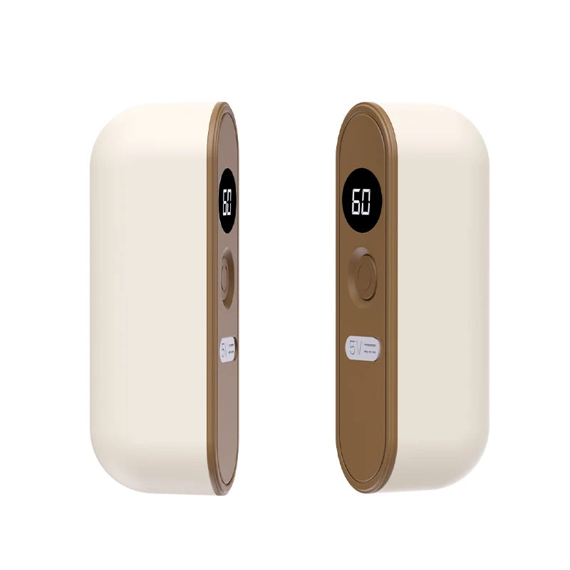 Split type magnetic suction hand warmer liquid display temperature independent heating combined with double locked temperature