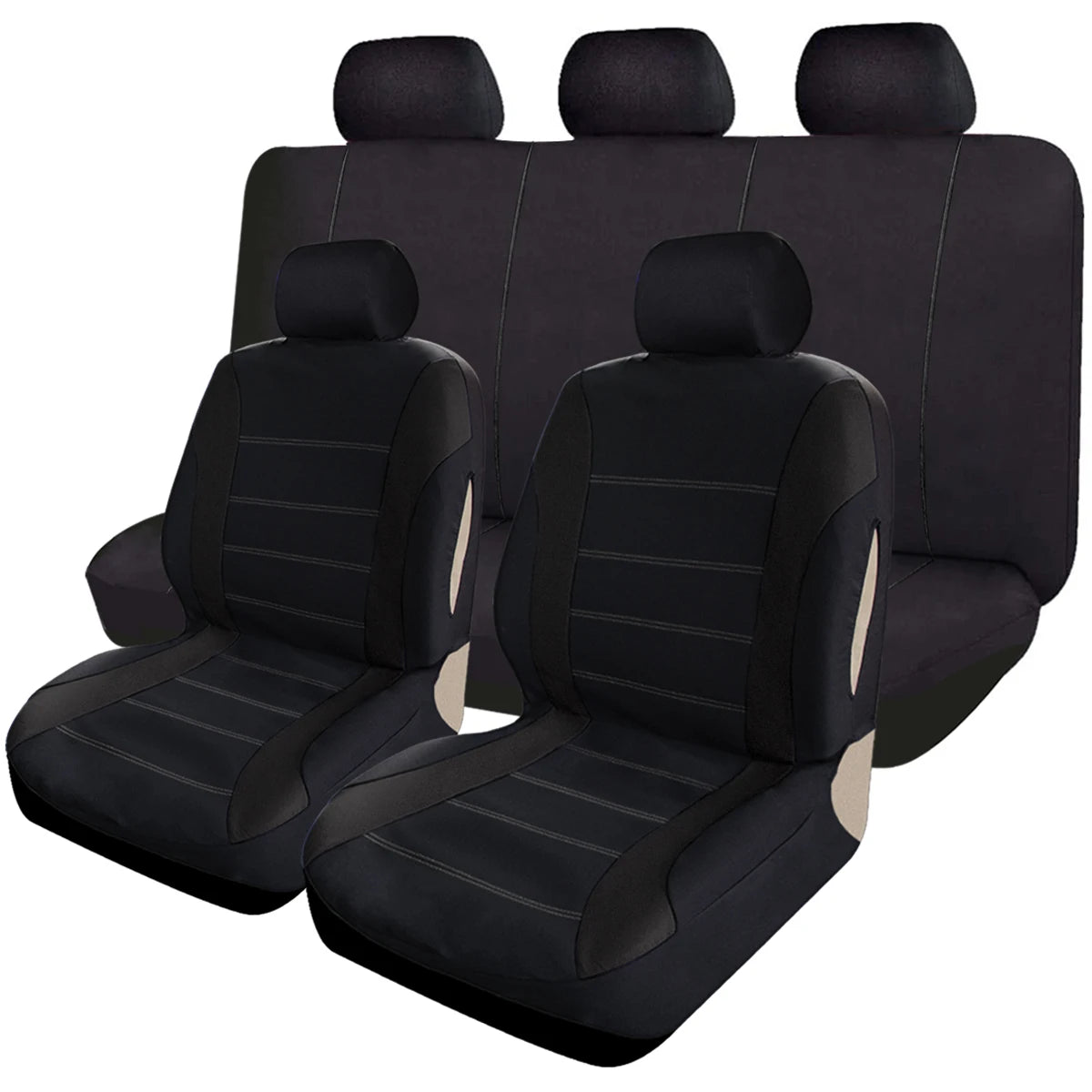 Breathable Fabric Car Seat Covers Full Set Universal Fit Lada Priora Renault Logan Interior Accessories for Trucks and SUV