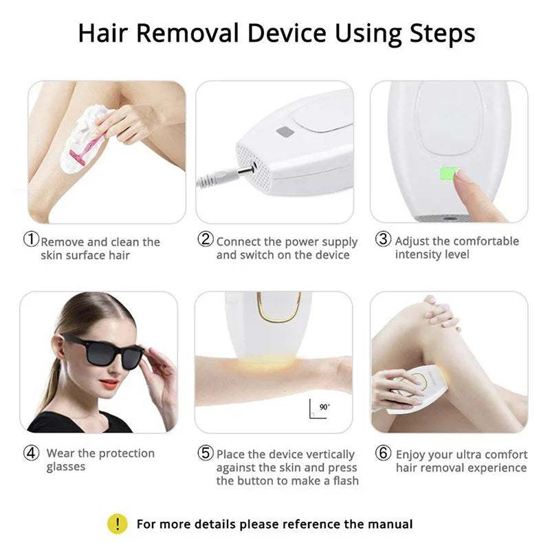 Laser Hair Removal At Home Semi-Permanent Laser Beauty Equipment Men And Women Whole Body Bikini Ipl Laser Hair Removal Epilator