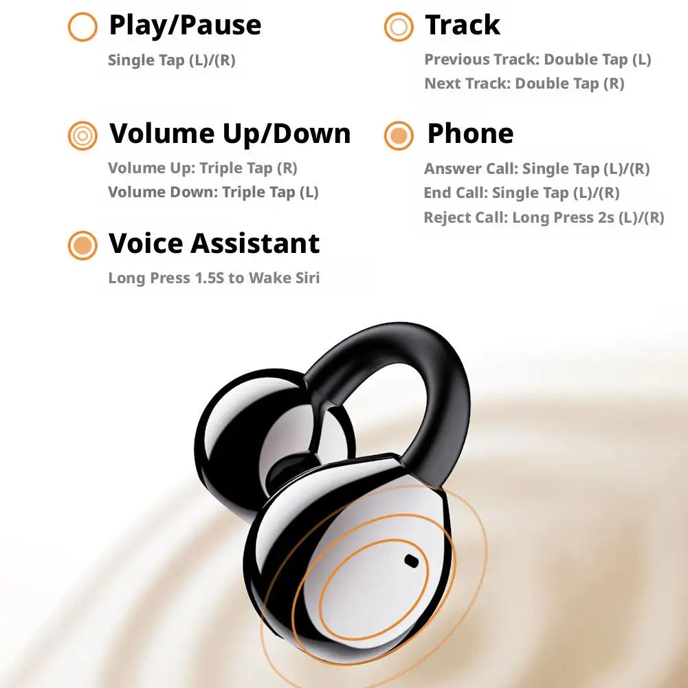 Bluetooth Earphones For XG42 Bone Conduction Ear Clip Wireless Non In Ear Comfortable Wearing Smart Touch Screen