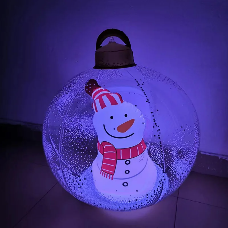 Christmas Inflatable Luminous LED Transparent Ball Decoration Outdoor Indoor Hanging Decor Giant Light Glow Large Balls Balloon