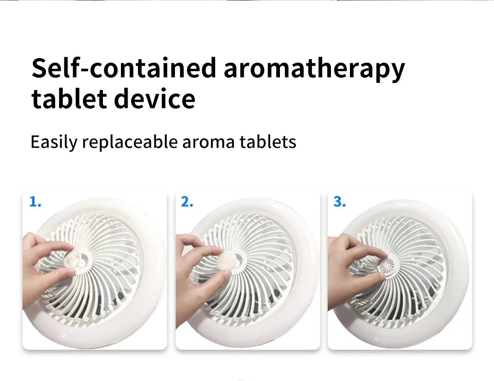 Energy-Saving Remote Control LED Ceiling Fan Lamp 85-265V for Living Room Bedroom Bottom Noise Mute E27 Base 2 In 1fans Light